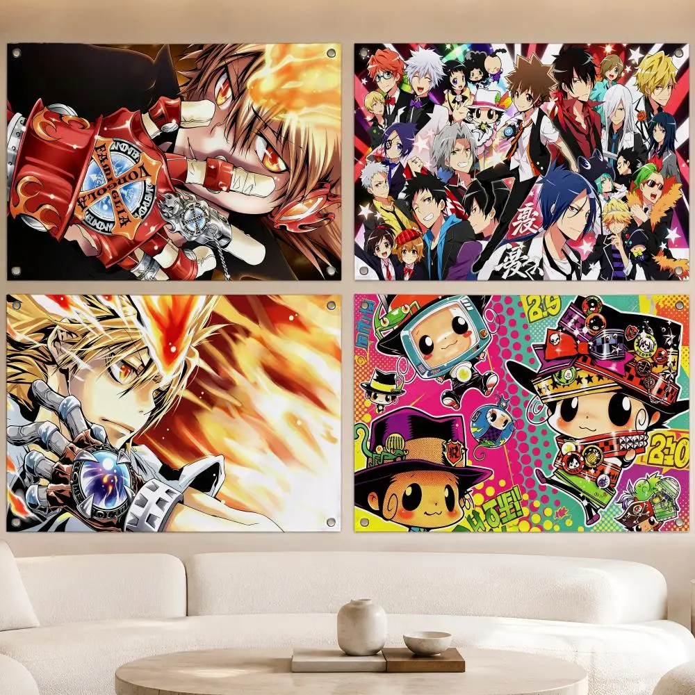 HITMAN REBORN! Reborn Flags Fan Banner Tapestry Wall Hanging Garage BarDorm Camp Party Outdoor Home Decor Gift