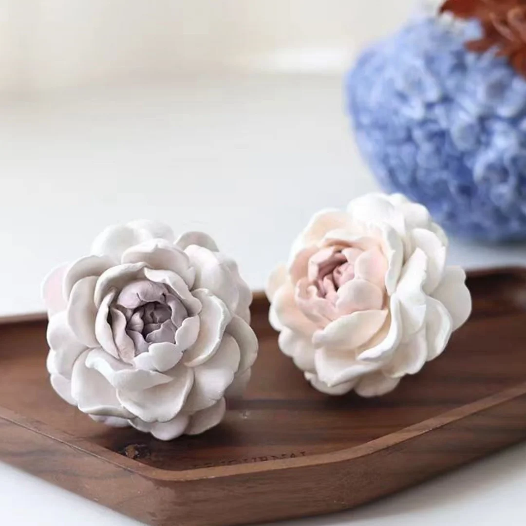 Flower Aromatherapy Gypsum Silicone Mold Handmade Creative Plaster Crafts Car Decoration Epoxy Resin Moulds