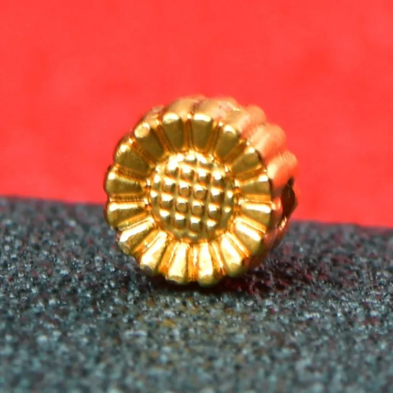 Gold Plated Alloy Sunflowers Spacer Bead DIY Beads Jewelry Making