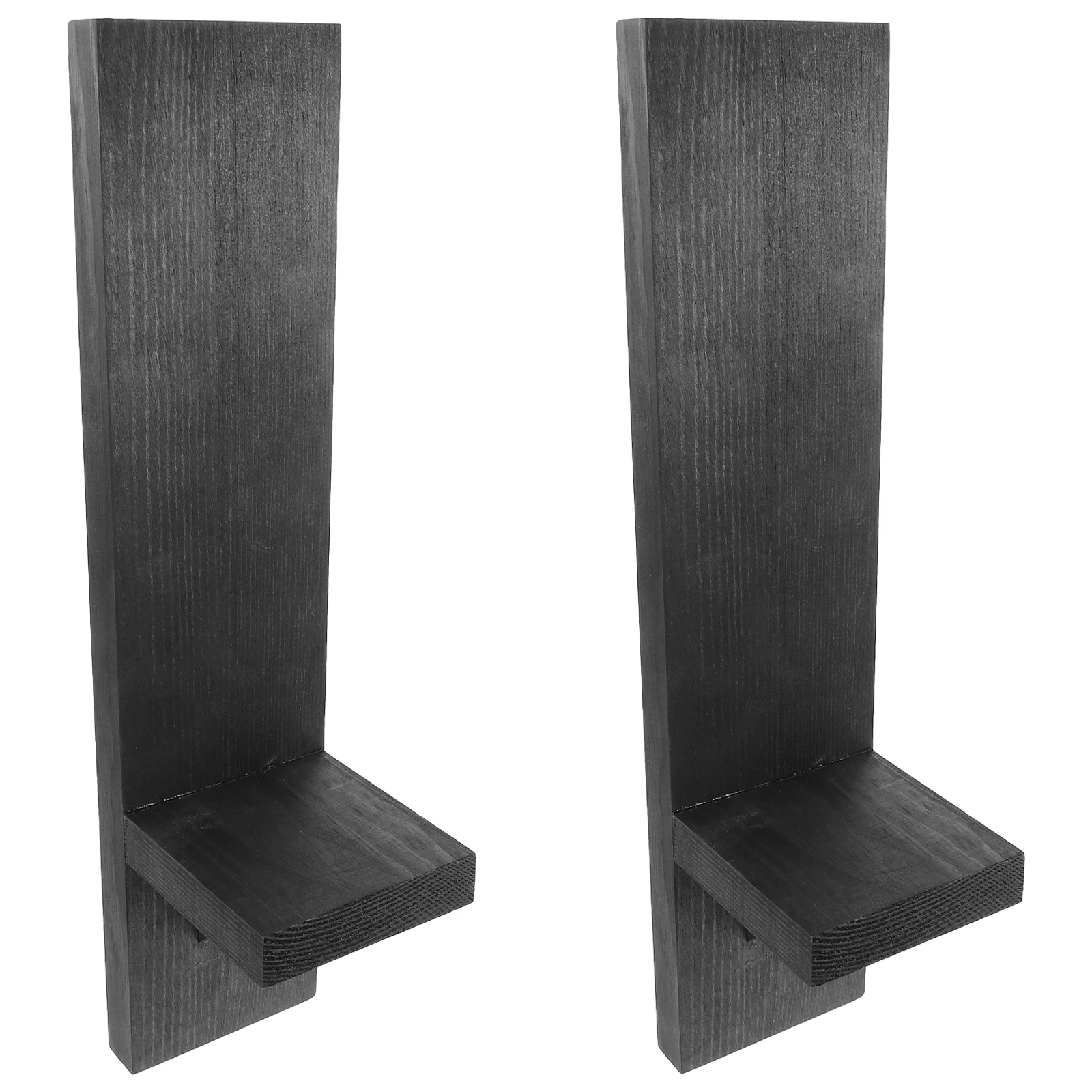 

1 Pair Wooden Holders Vintage Wall Sconces Sturdy Wall Mount Candleholder Rustic Tealight Holder For Wedding Home