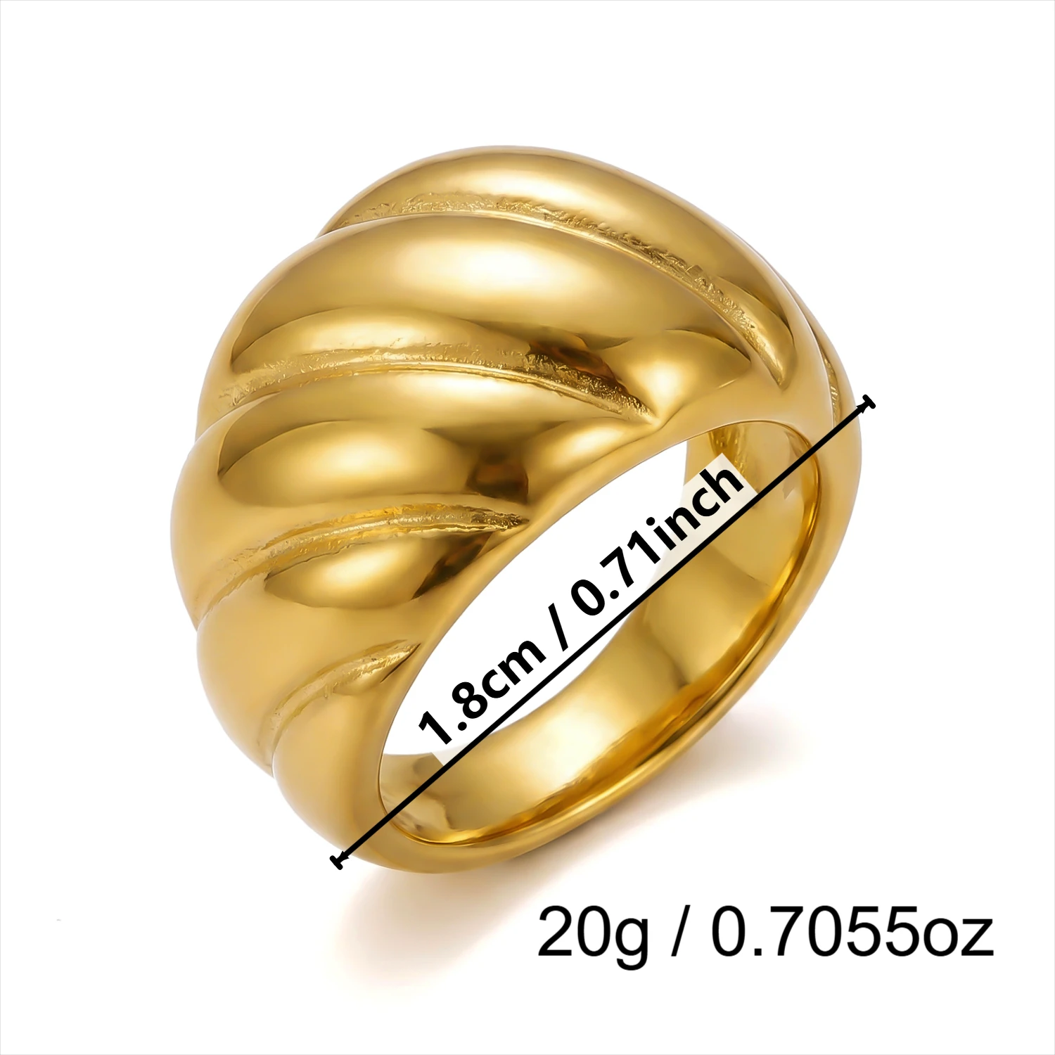 Einzigartige Edelstahl-Perlen-Blumenringe für Damen und Herren, Punk Hip-Hop Geometrische Unregelmäßige Fingerringe, Anlaufbeständiger Schmuck – Detail 9