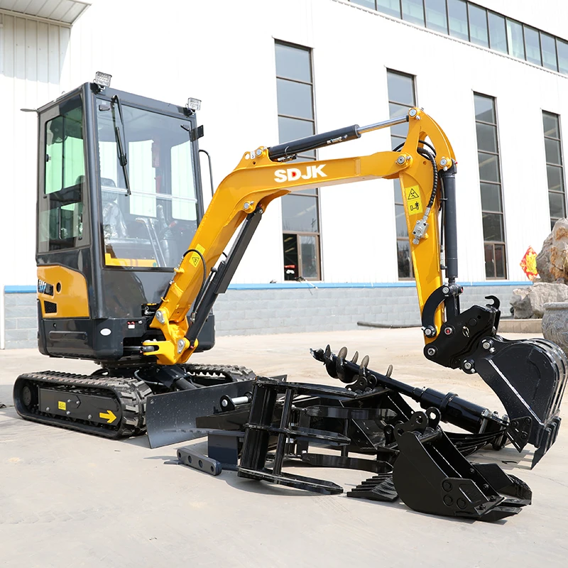 SDJK Agricultural Machinery 1.8 ton 3.5ton Mini Excavator 1800kg Kubota Engine Mini Excavator Factory Price Sale