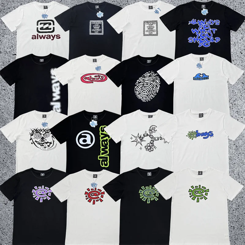 

High Quality Heavy Duty Cotton Adwysd T-shirt Casual Loose Short Sleeved Top for Men Women Clothes