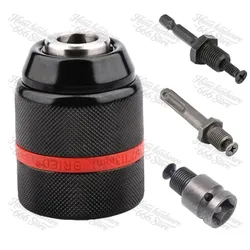 1/2-20UNF 13mm Keyless Drill Chuck Hex Shank/SDS/Socket Square Female Adaptor Hardware Tool Professional Wrench Chucks
