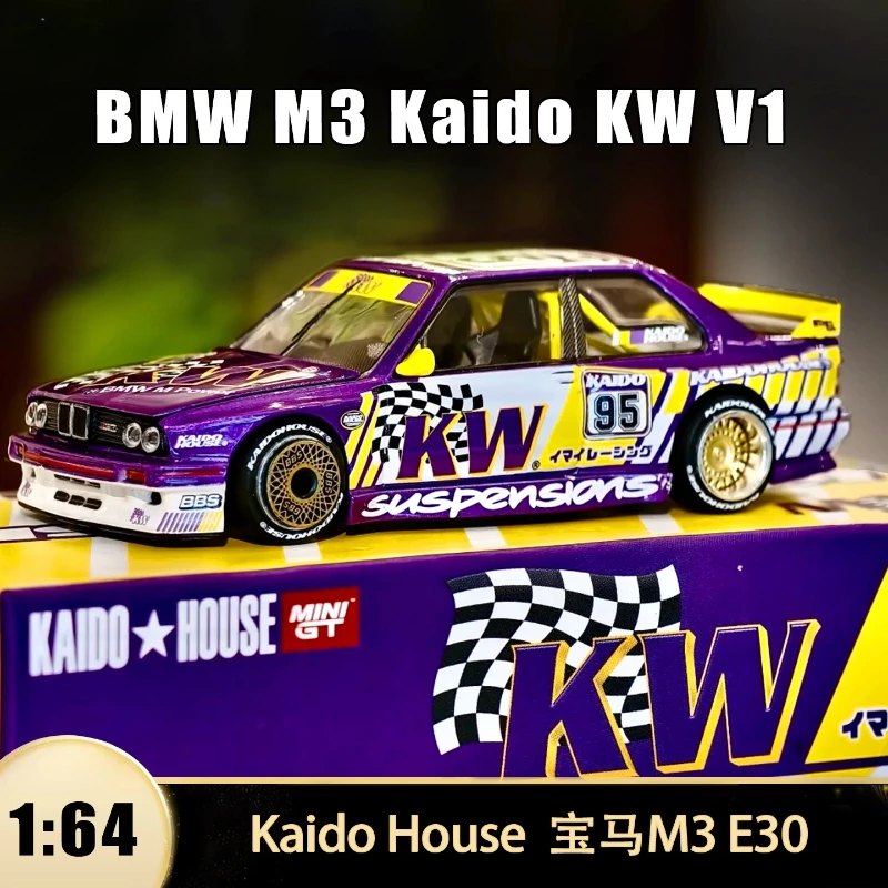 Kaido MINIGT 1:64 نيسان سكاي لاين GT-R BMW M3 E30 هوندا سيفيك غطاء قابل للفتح تعديل سيارة محاكاة سبيكة نموذج سيارة جمع #1