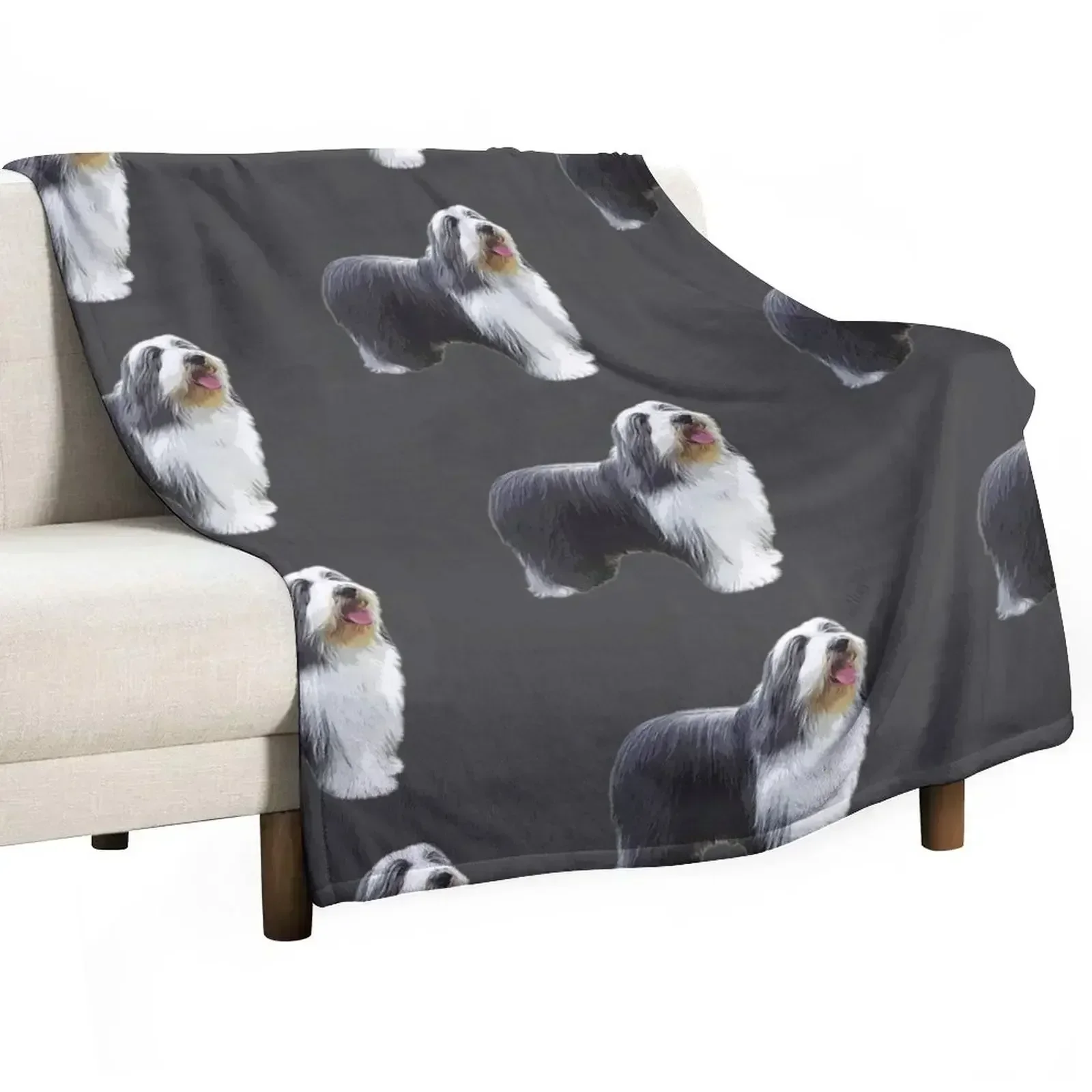 Bearded Collie Standing Throw Blanket Luxury St heavy to sleep Hairys manga Vintage christmas decoration Blankets