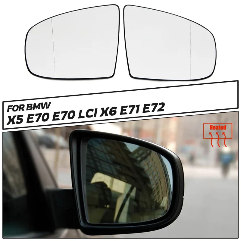 

Rear View Mirror Side Mirror Glass Heated + Adjustment for BMW X5 E70 2007-2013 X6 E71 E72 2008-2014
