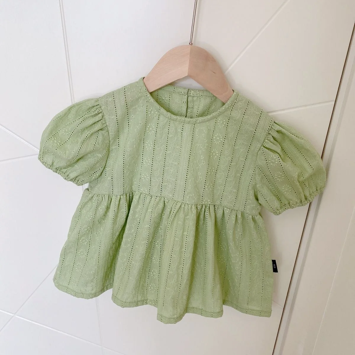 2026 Neue Sommer Baby Mädchen Puffärmel-Blusen 0-5T Süße Bestickte Prinzessinnen-Hemden Koreanischer Stil Kinder Freizeit-Oberteile – Detail 5