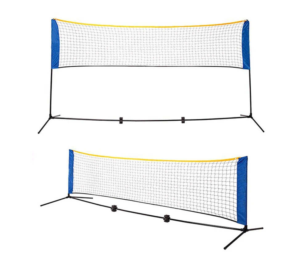 Portable Outdoor Badminton Net and Post Set with Height Adjustment Feature for Families and Friends