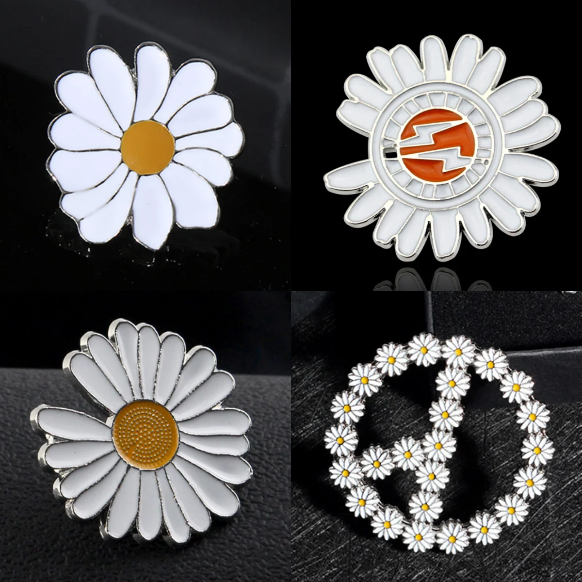 Fashion Lapel Pins Cute Daisy Enamel Brooch Clothes Backpack Flower Badges Pin for Women Girls Boys Jewelry Accessories Gifts