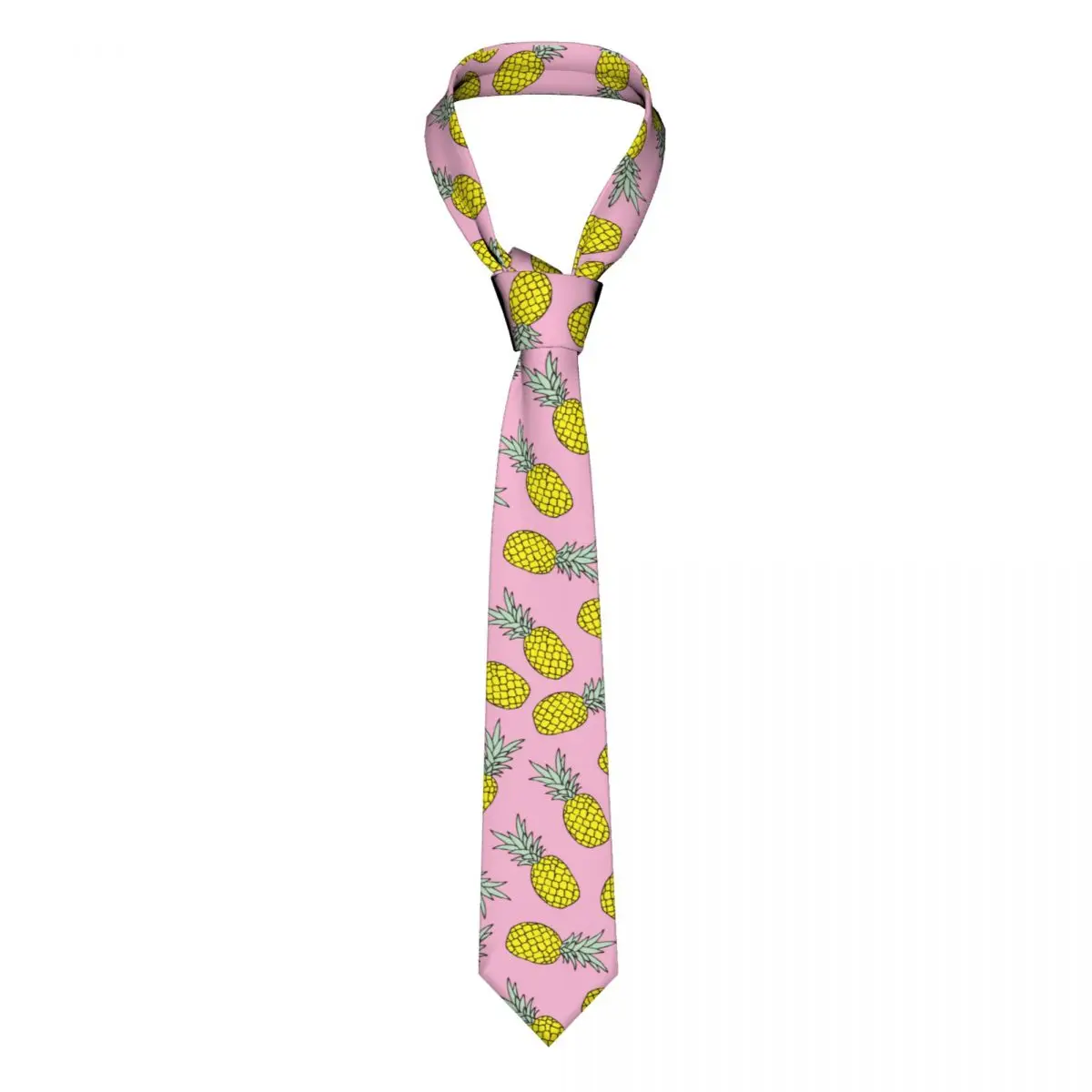 

Summer Pineapple Fruit Necktie Men Women Polyester 8 cm Pink Neck Ties for Men Casual Classic Shirt Accessories Gravatas Wedding