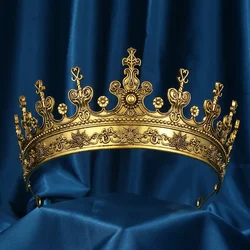 1pcs Medieval King Crown for Men, Women and Kids, Stage Cosplay Crown Halloween Prop Party