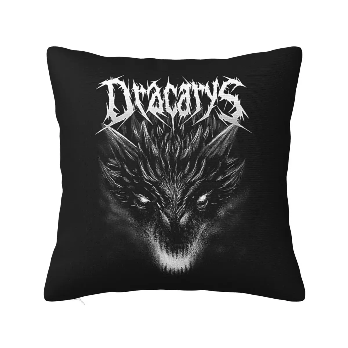 GOT Dracarys - Metal Music Cover - Fantasy Book Movie Square Pillow Square Pillow White Square pillow