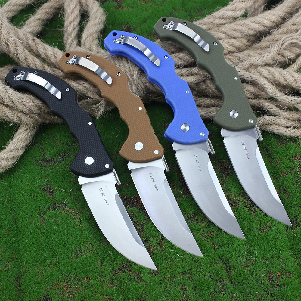 New TALWAR CTS XHP Steel Folding Pocket knife G10 Handle Tactical combat Tanto Knives men Outdoor Survival multi-purpose Tool