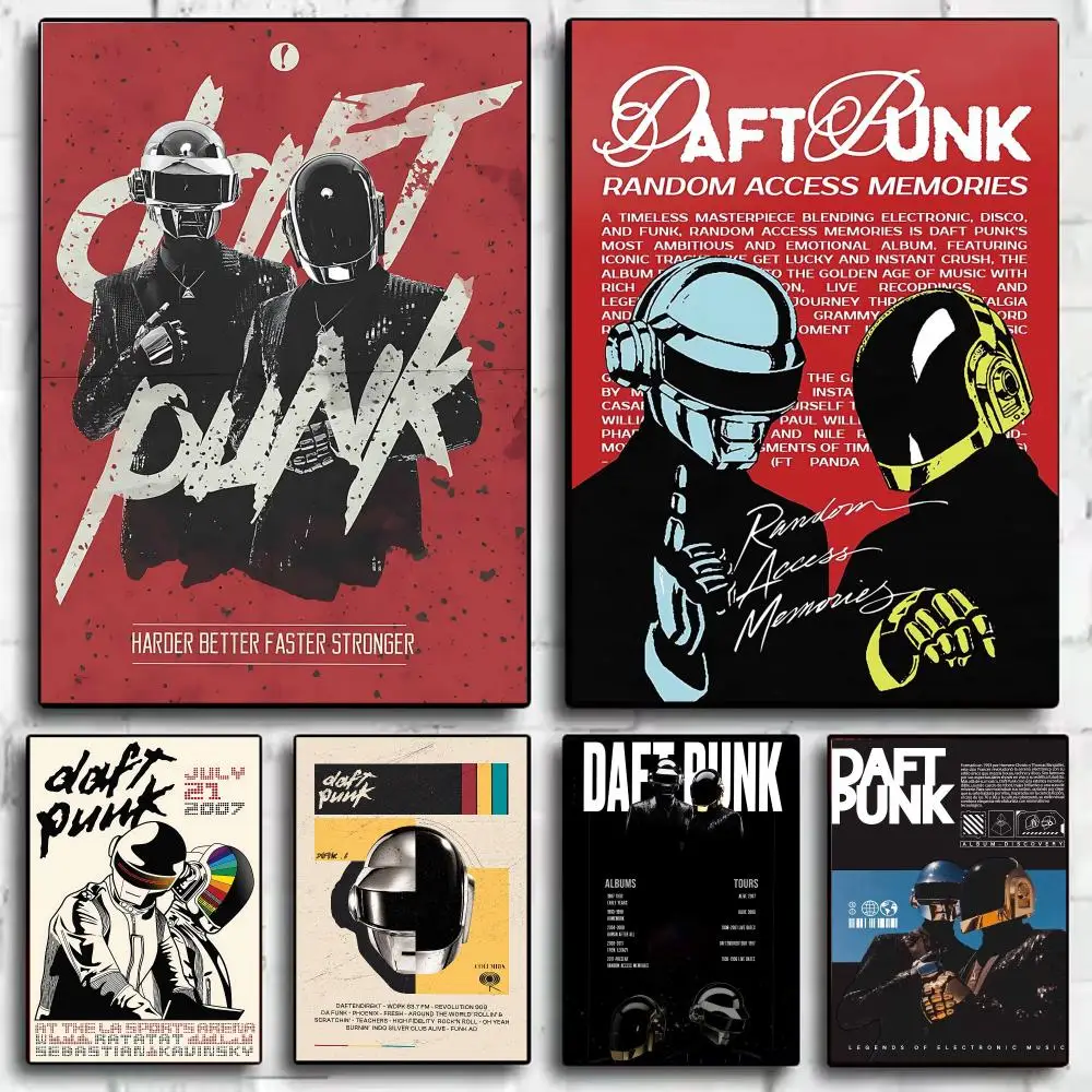 Electronic Music D-Daft Punk Poster Wall Art Print Poster for Bedroom Living Room Home Decor Gift Artwork