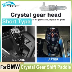 Palanca de cambios de cristal, cabezal tipo corto para BMW G30 G31 G12 X4 G02 iX3 G08 F33 F34 F36 E70 F10 F20 F30, manija de transmisión de coche