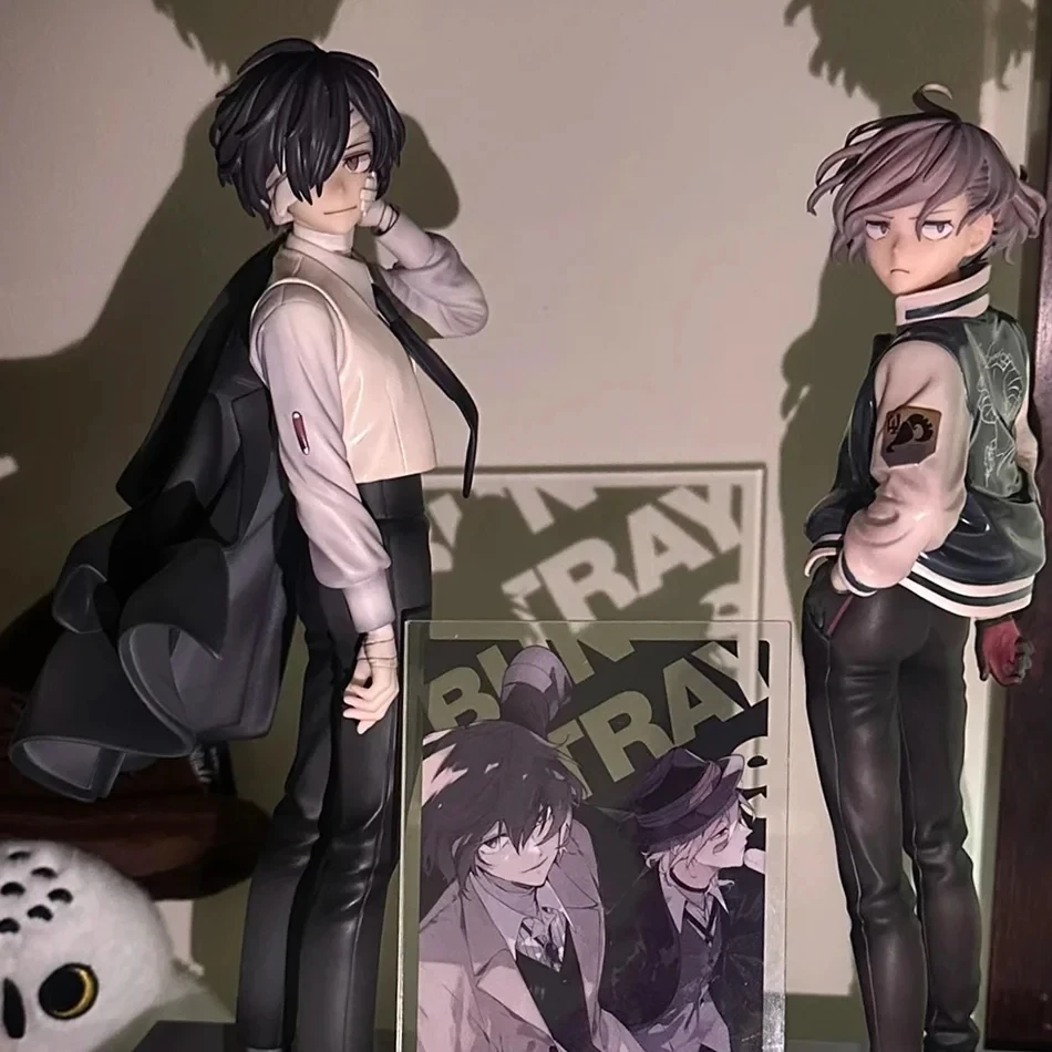 Figuras de Anime BSD, Figura de Nakahara Chuuya, Figuras de Dazai Osamu en Postura de Pie, Figura de Acción Coleccionable de PVC, Muñecos de 22 cm