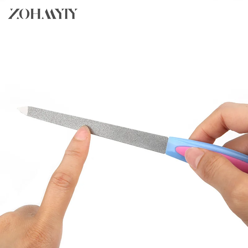 2IN1 Dead Skin Remover Fingernail File Nail Art Fork Cuticle Remover Nipper Pusher Trimmer Metal Pedicure Nails Care Nail Tools