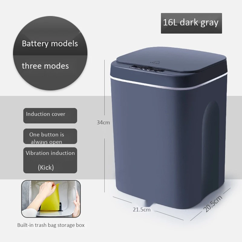 

16L Automatic Sensor Dustbin Smart Sensor Trash Can Induction Waste Bin Eco-Dustbin Household Trash Bin