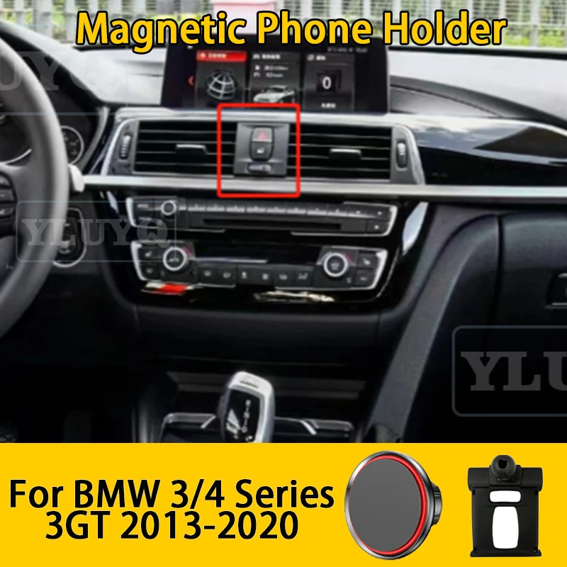 

For BMW 3 4 Series 3GT F30 F31 Car Phone Holder F35 2013-2019 Car Air Vent Magnetic Gravity Mount, 360° Multi-Angle Fixed