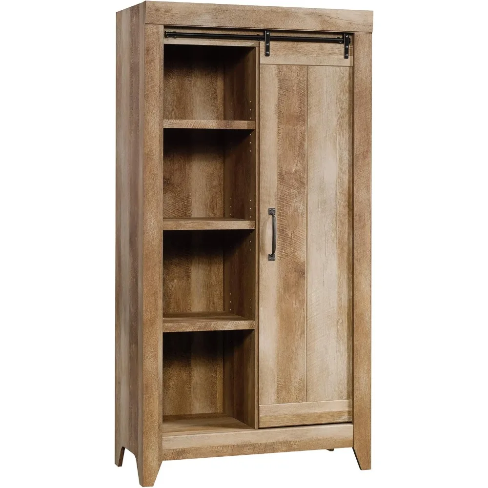 Adepto-Storage Pantry Cabinet, acabamento em carvalho, acabamento em carvalho artesão, KL 36,61 em x W: 16,81 em x H: 722,02 em