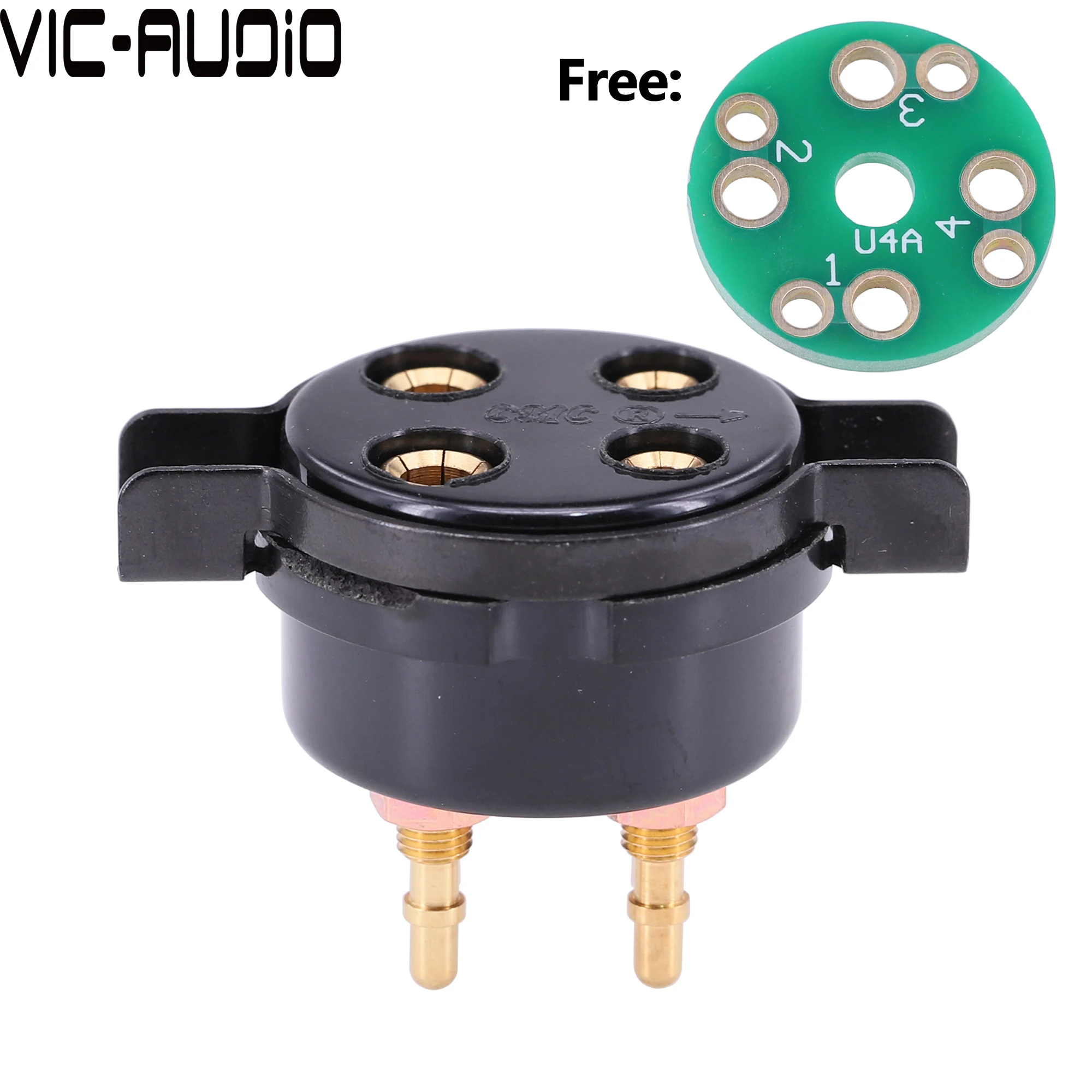 CMC 4-контактная ламповая розетка из ПТФЭ, бакелитовое позолоченное для 300B FU-811 811 274B 572B 2A3, электронный ламповый усилитель HIFI, винтажное аудио