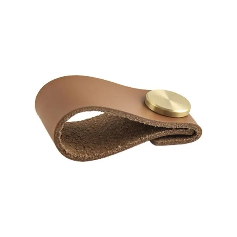 652f من الجلود الاصطناعية الصديقة للبيئة يسحب مقابض مجلس الوزراء مقابض المنزل