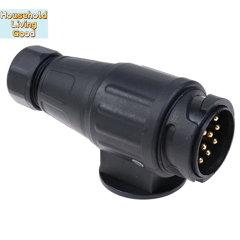 【1PC Trailer Connector Adapter Plug - 12V 13 Pin Trailer Plug Waterproof Trailer 13 Pole Electrical Connector】