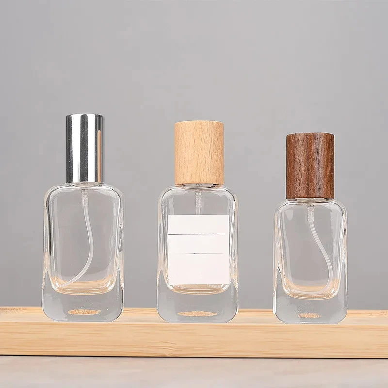 1PCS 30ML Perfume Bottle Square Flat Spray Bottle Glass Empty Spray Bottle Perfume Liquid Dispenser for Makeup Skin Care
