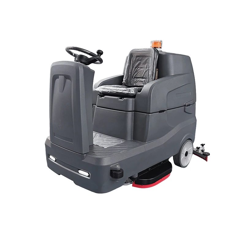 24V Ride-On Electric Industrial Floor Clean Sweeper with Larger Capacity Battery Long-Range Driving New Condition-for Burnishing