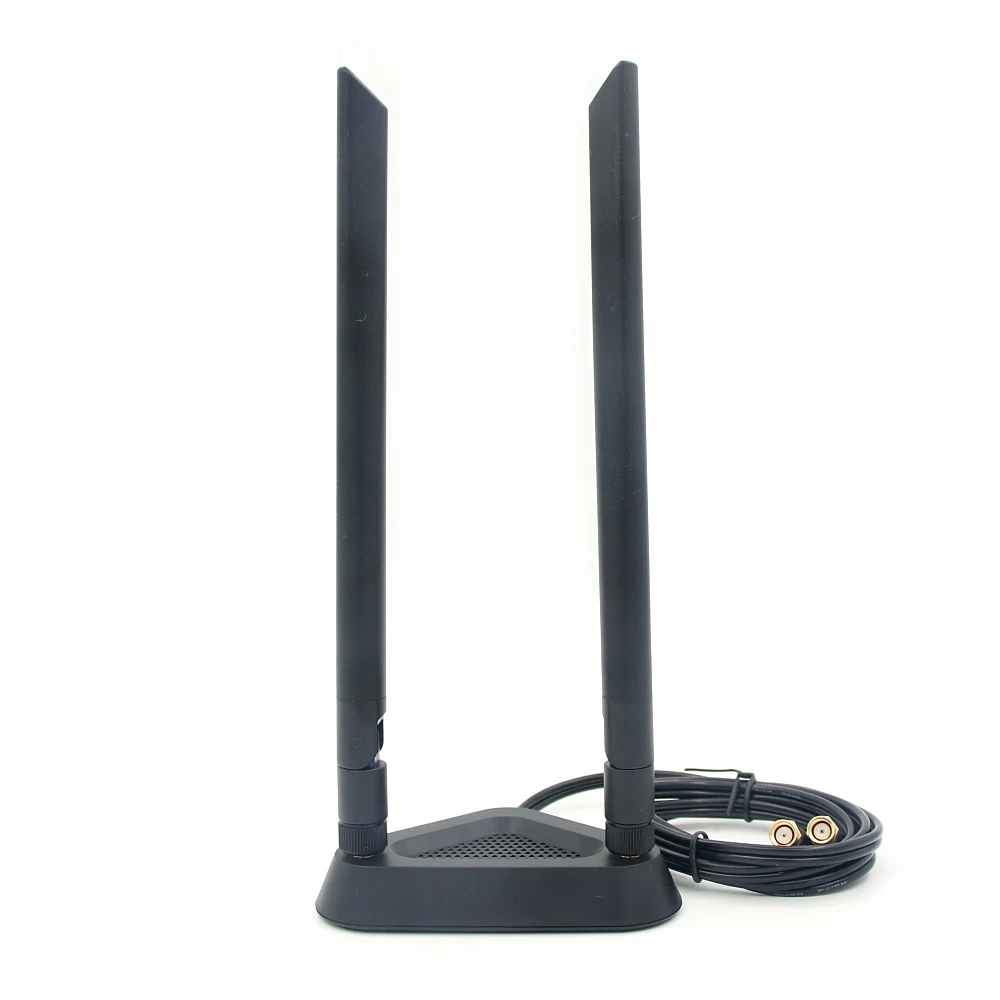 Cable de extensión de doble frecuencia, antena externa para enrutador Wifi ASUS, Base de succión magnética de tarjeta inalámbrica, alta ganancia,