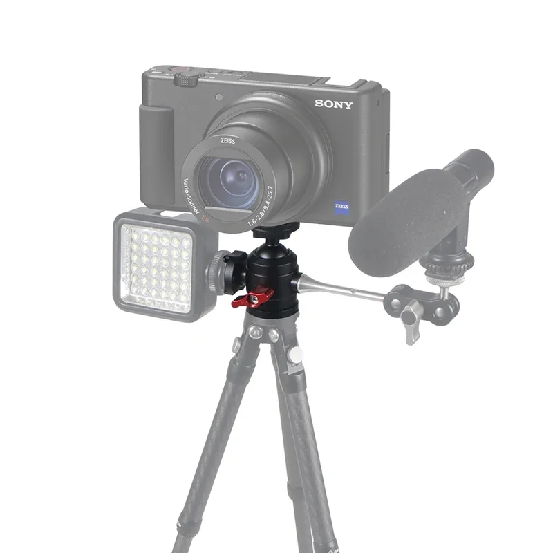 범용 삼각대 헤드 360 °   디지털 SLR 카메라용 구형 파노라마 헤드 표준 1/4인치 나사 인터페이스 볼헤드 어댑터