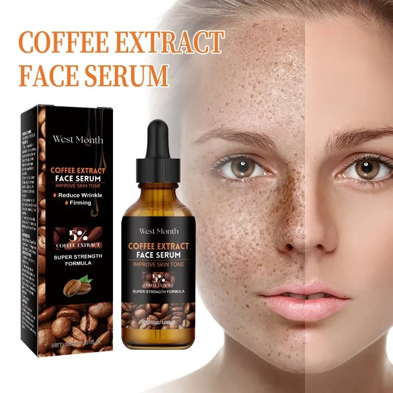 

West & Month Caffeine Facial Serum Fading Facial Dull Freckles Fine Pore Hydrating Serum Reduces Fine Wrinkles Moisturizing