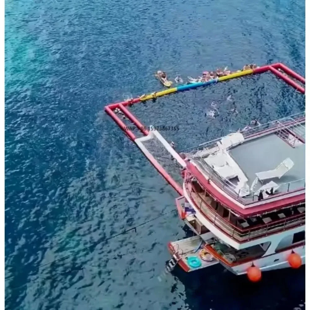 

Надувная водная площадка для водного поло и футбола на воде, большая, на заказ, для пляжа, для спортивных игр