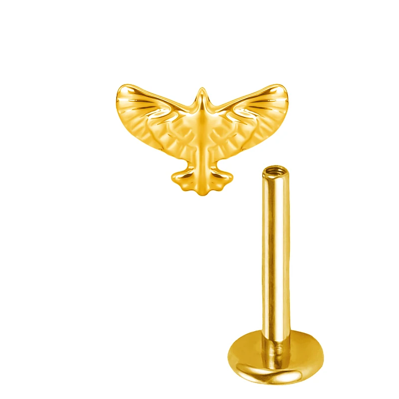 ASTM F136 Titanium Airplane Stud Earrings