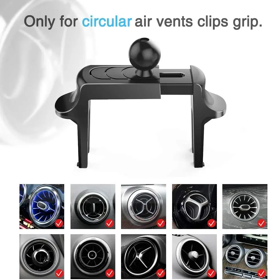 

Universal Magnetic Car Round Air Vent Clip Cellphone Stand With 6Magnets for Mercedes Benz Round Air Outlet Car Phone Holder