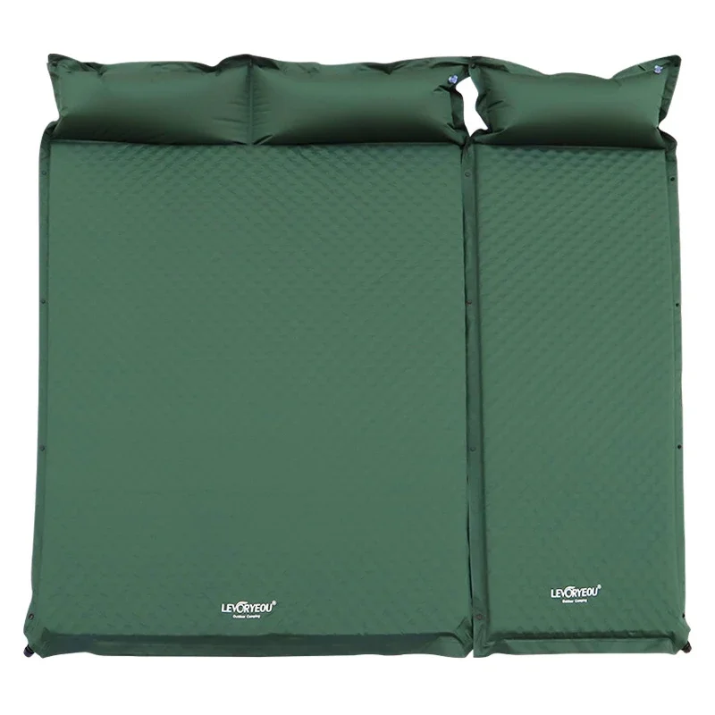 2+1Persons Thickness 5cm Automatic Inflatable Mattress Cushion Pad Tent Camping Mat Comfortable Bed Heating Lunch Rest Tourist