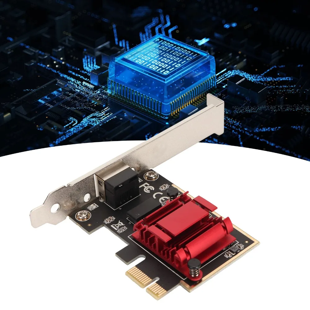 

Сетевой адаптер PCIe 2.5G с портом RJ45, 10/100/1000/2500 Мбит/с, сетевая карта PCIe на чипе RTL8125B, Ethernet-карта для настольных компьютеров