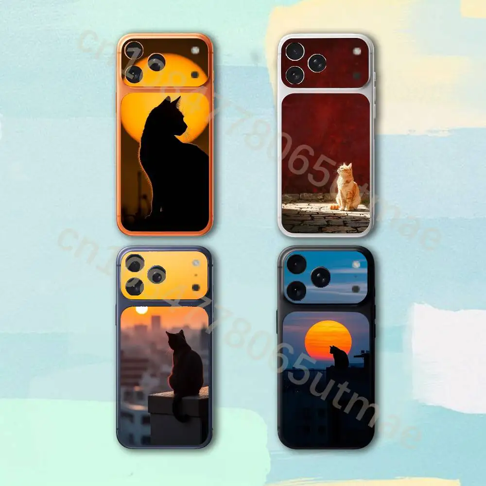 

Majestic Cat For iPhone 17pro,17pro max Carmere and Back Cover Decal Wrap Skin Colorful Rear Protective Sticker Film