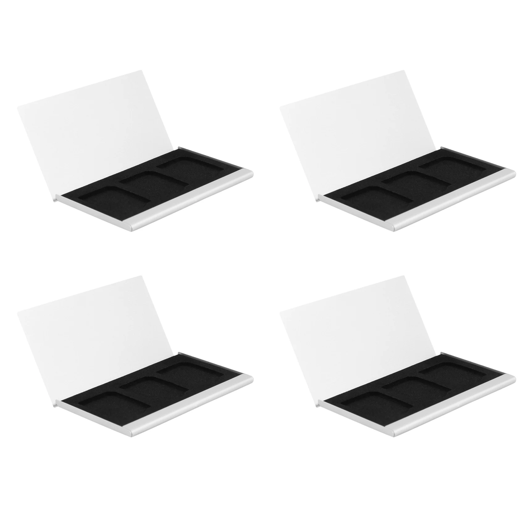 CJSD-4X Aluminum Alloy Memory Card Case Card Box Holders For 3PCS SD Cards