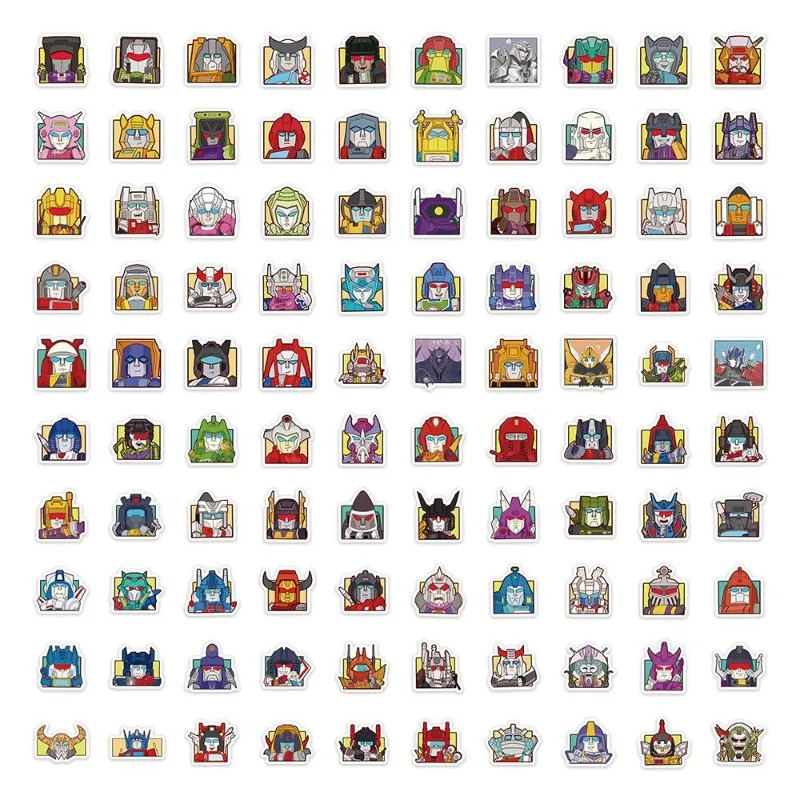 100pcs 변압기 Autobot 스티커 스케이트 보드 노트북 수하물 자전거 오토바이 자동차 크리 에이 티브 DIY 방수 스티커 데칼 완구