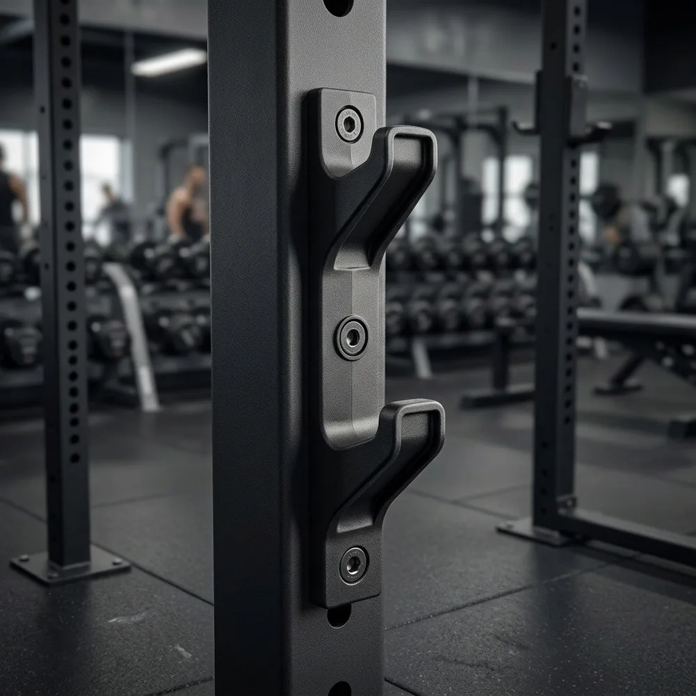 For Storage Bay Weight Plate Holder Bar Storage Hook For Between Sets Storage Plastic Body Construction Two Hook Levels