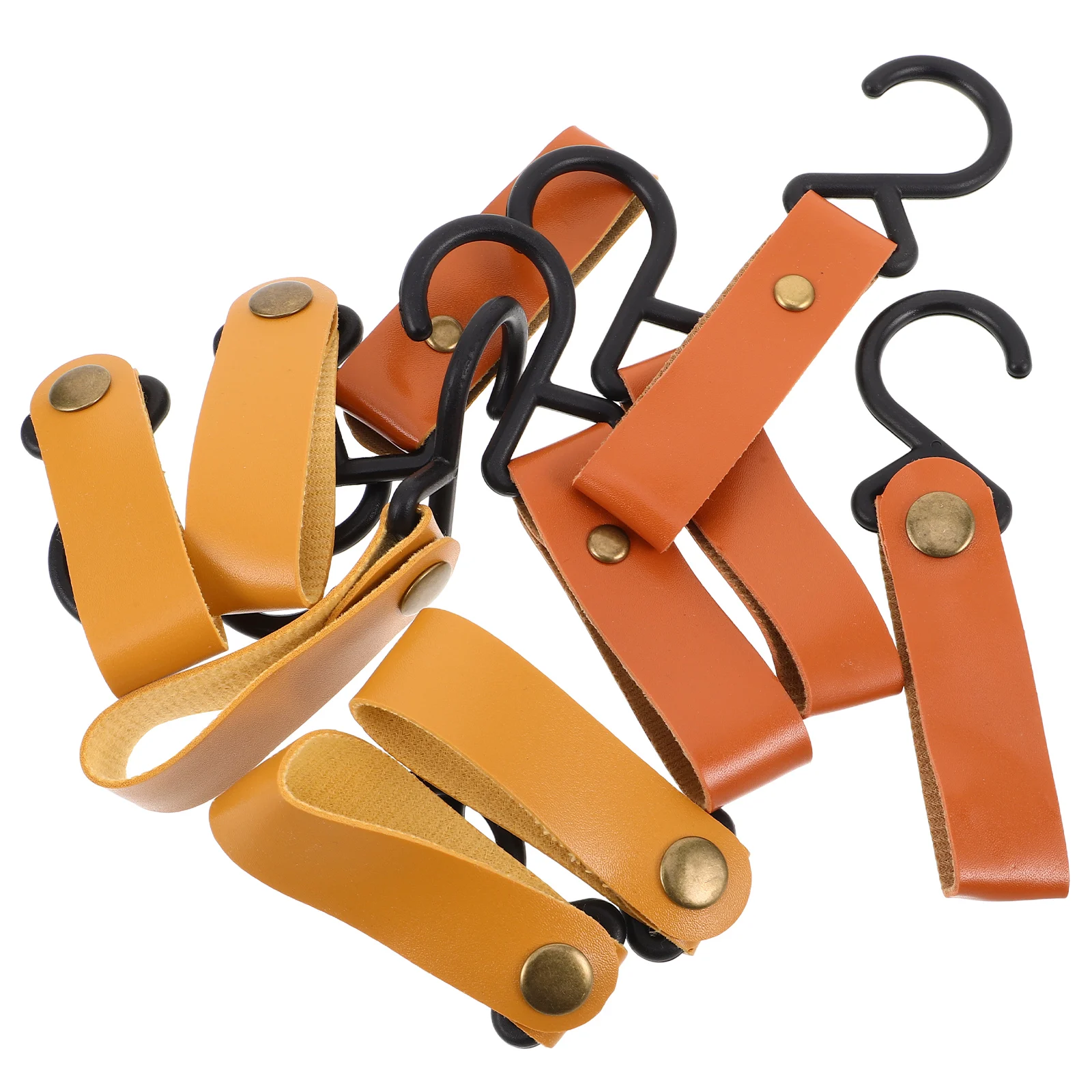 

10pcs Outdoor Hooks Portable PU Metal Hanging Supplies Camping Pot Pan Rack Clothesline Home Use