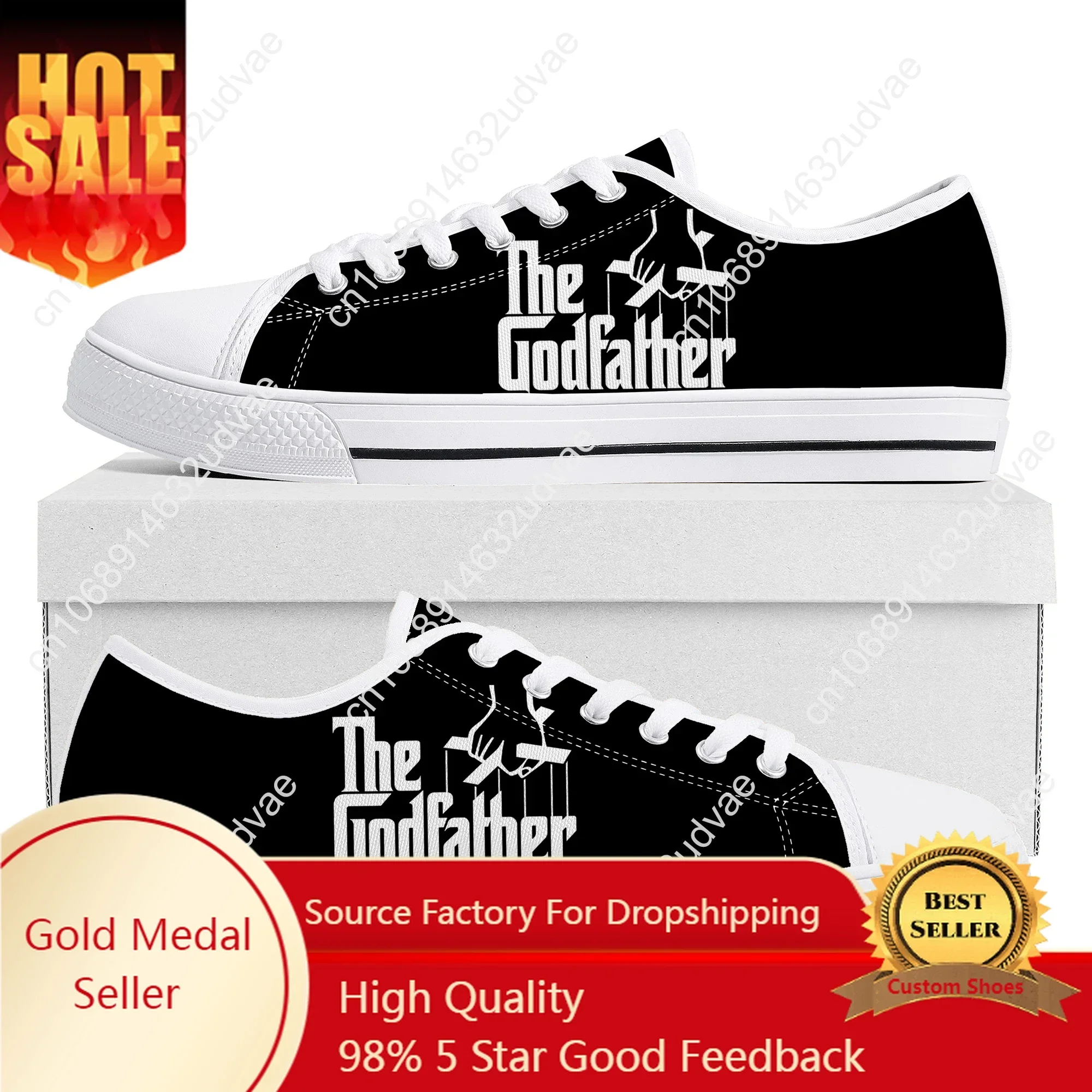 

The Godfather Trilogy 50TH Movie Low Top Sneakers High Quality Mens Womens Teenager Canvas Sneaker Couple Shoes Custom Shoe