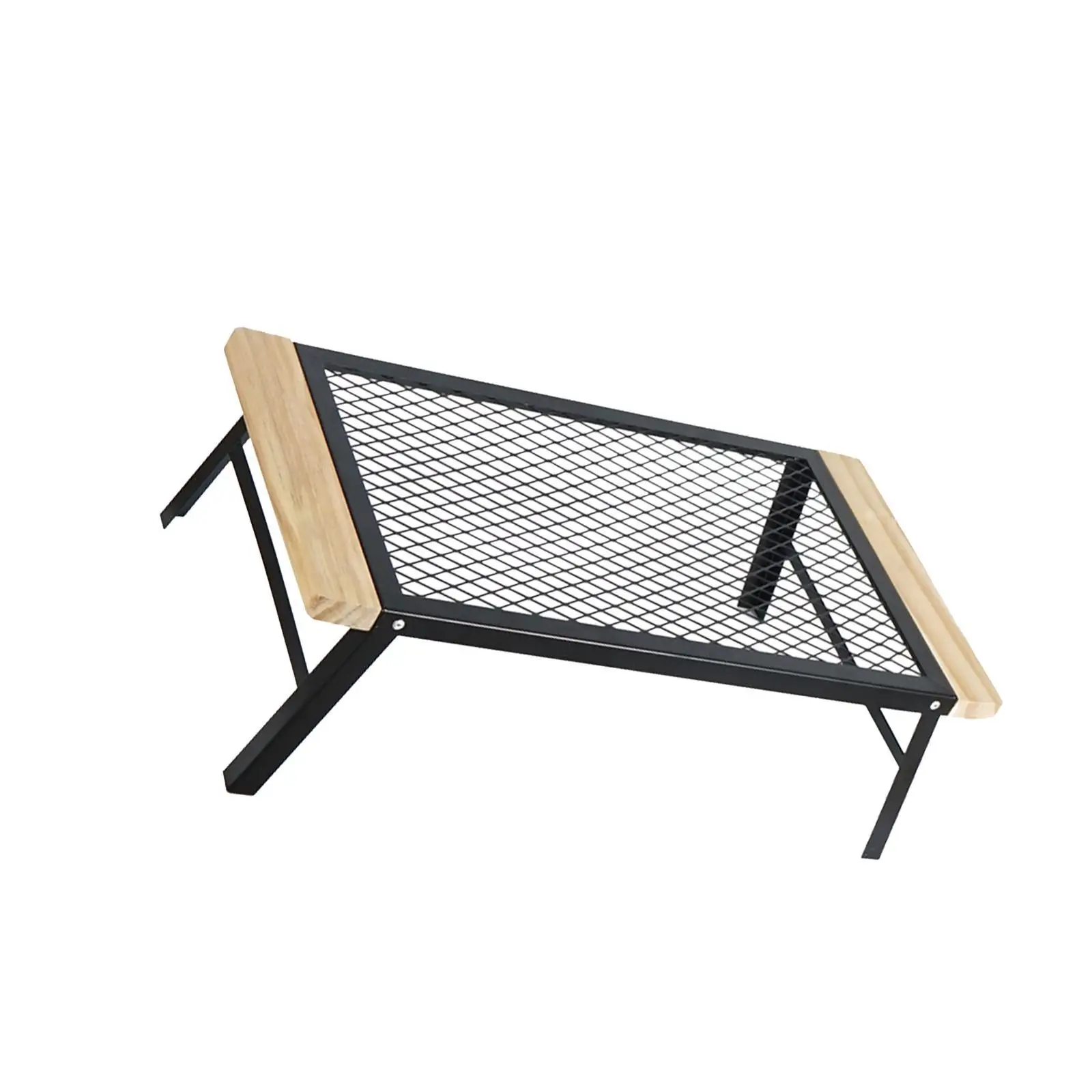 Folding Camping Table Foldable Camp Table Mesh Table for BBQ Camping Yard