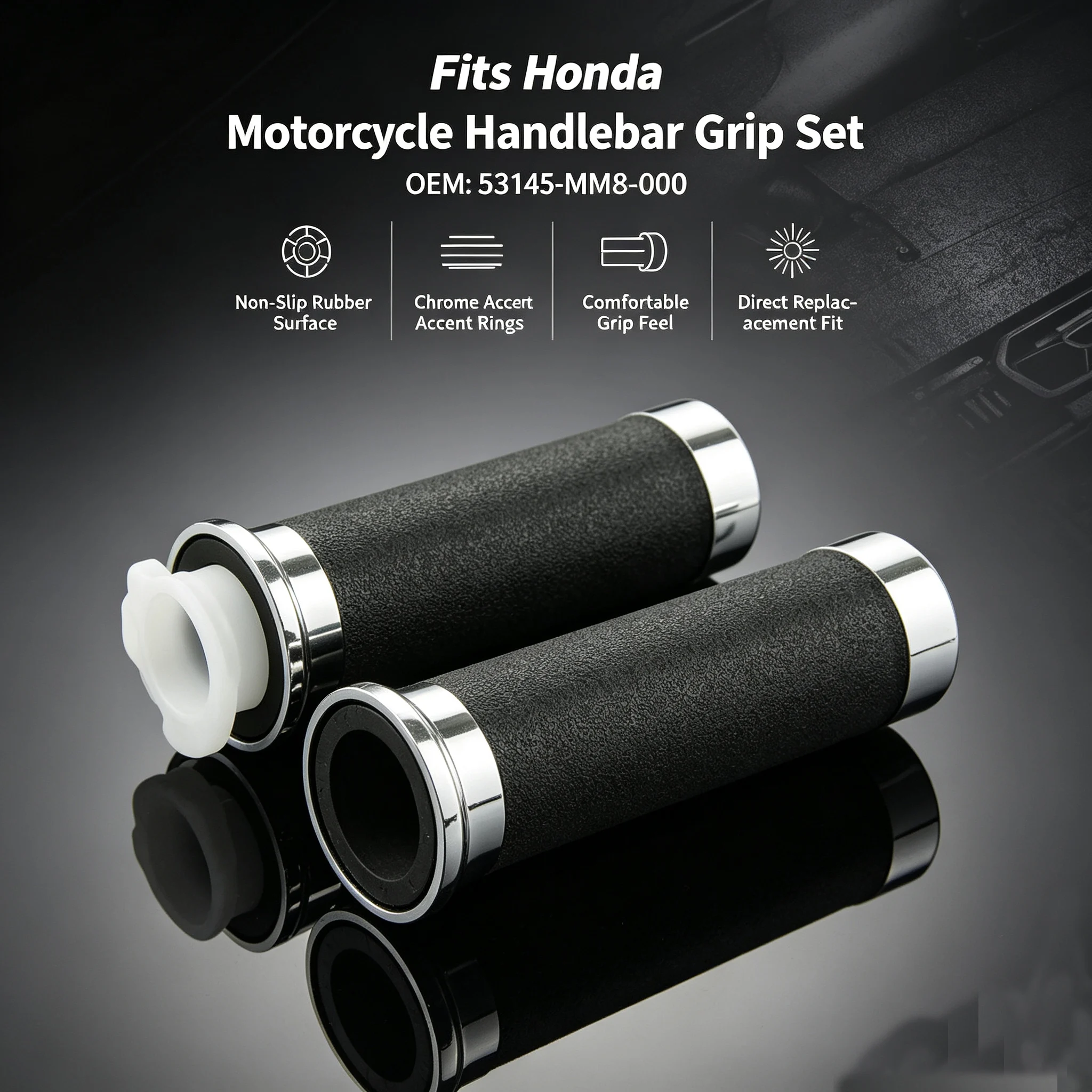 Hand Grip For Honda VT250 VT400 NV400 VRX400 VT600 VT750C2 Shadow Phantom Spirit VT750C2S VT750C3 VT750CD  53145-MM8-000  VT750C