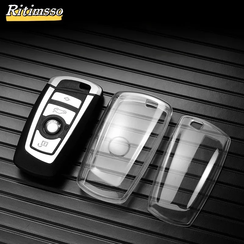 TPU Car Remote Key Case Cover Shell for BMW F20 F30 F31 F34 F10 F11 X3 F25 M3 M4 1 3 5 Series GT Car Styling Keyless Accessories