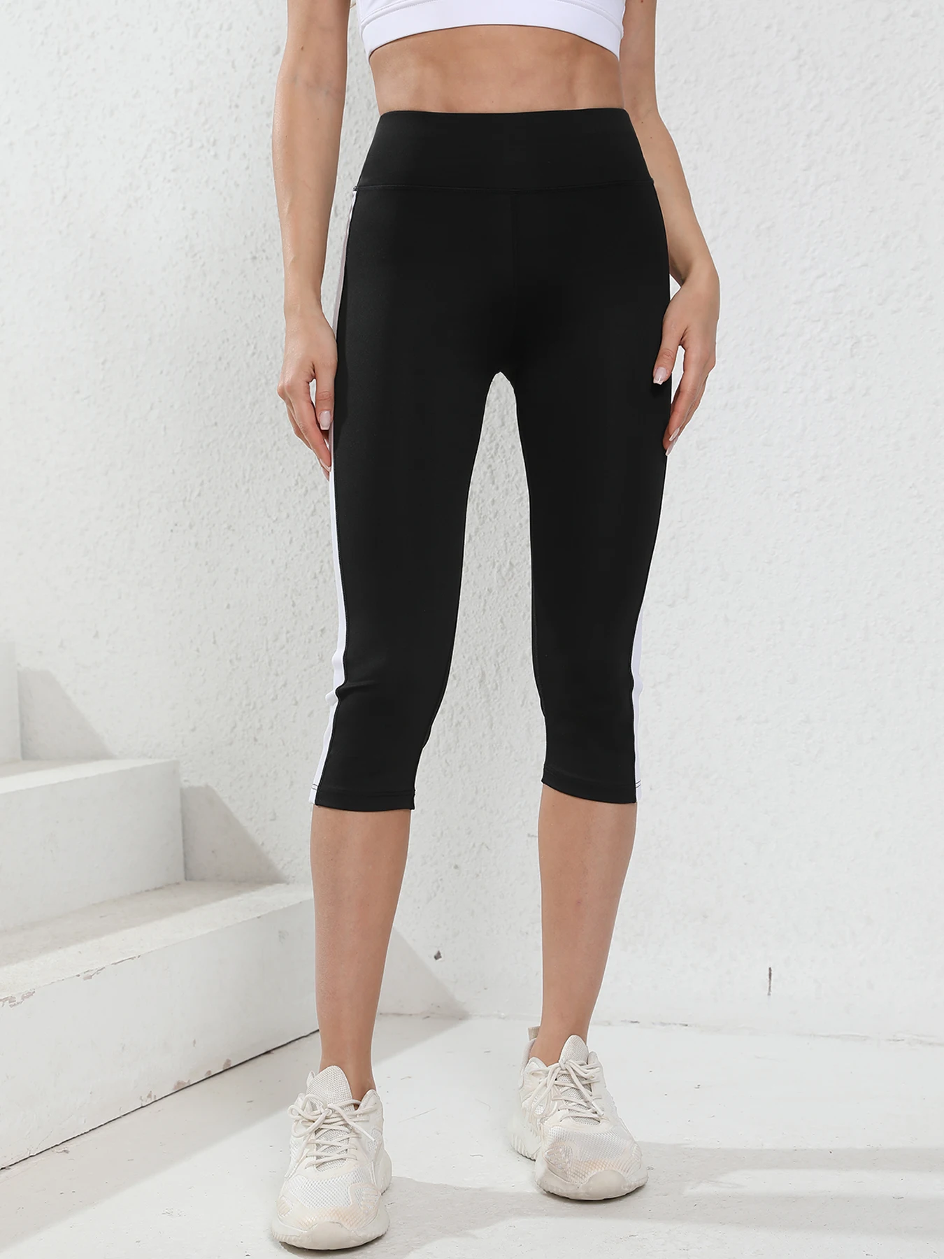 Women\'s Capri High Waist Leggings Tummy Control Fitness Yoga Pants