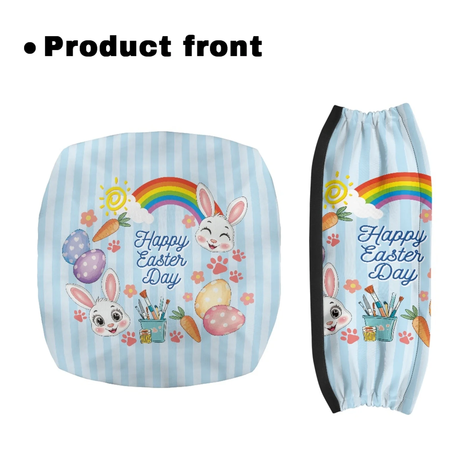 Coloranimal Fits Rollators Protective Cover 2 Pcs Rollator Decorations for Senior Ladies for Street Scenes Rabbit Rainbow