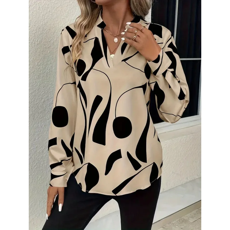 

Comfortable Shirt Casual Bohemian Printed Shirt Long Sleeve Lightweight Shirt Relaxed Figure-Flattering Floral-Print Tops